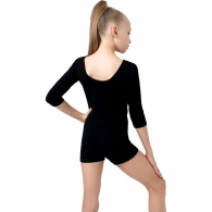 Costum pentru gimnastica cu sorti maneca 3/4 Grace Dance Gymnastic leotard sleeve 3/4 with shorts thumbnav 2