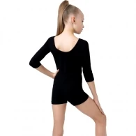 Costum pentru gimnastica cu sorti maneca 3/4 Grace Dance Gymnastic leotard sleeve 3/4 with shorts thumbnav 2