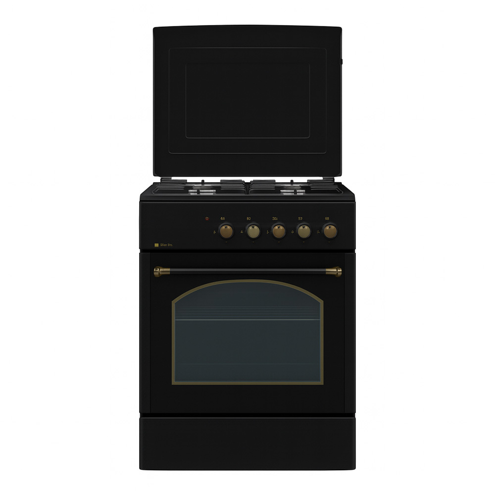 Газовая плита Eurolux KLG6640ICBKR / 4 конфорок / 60 см / Черный photo 1 Газовая плита Eurolux KLG6640ICBKR / 4 конфорок / 60 см / Черный photo 1