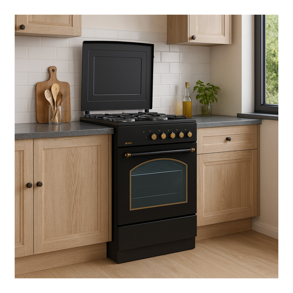 Газовая плита Eurolux KLG6640ICBKR / 4 конфорок / 60 см / Черный photo 3