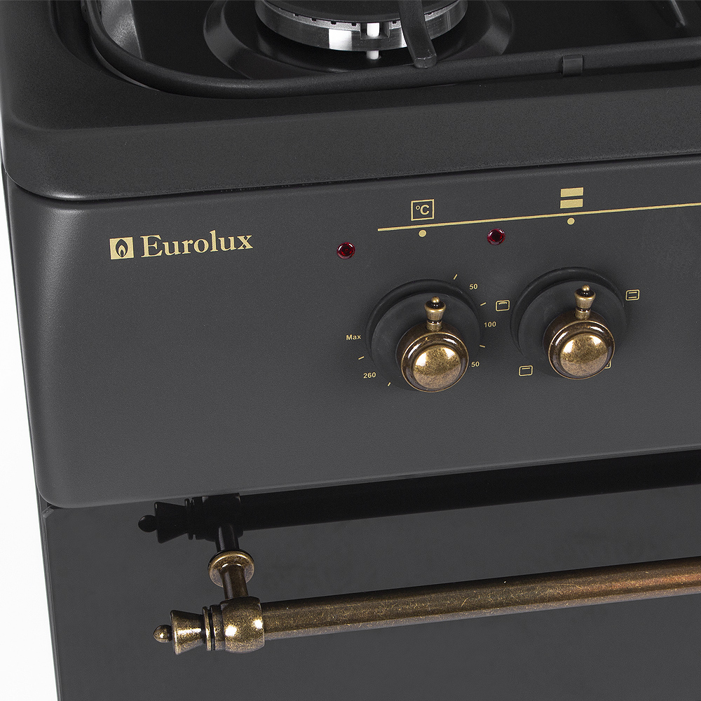 Plita de gaz Eurolux TE6640IBKR / 4 arzatoare / 60 cm / Negru photo 2