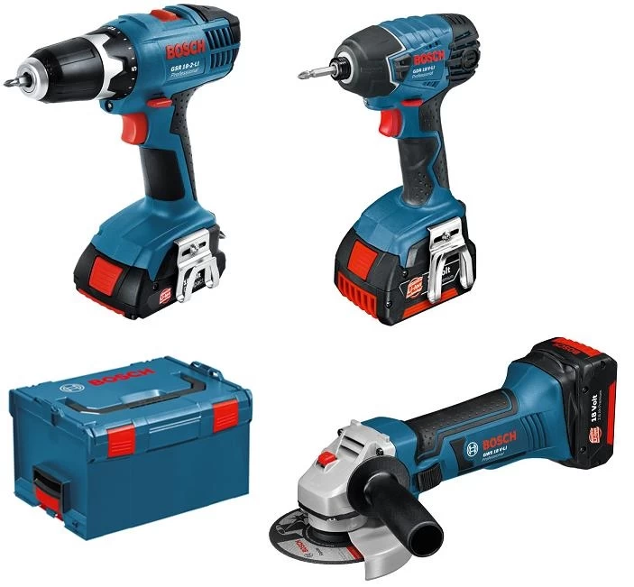 Set de instrumente  Bosch GWS 18V-LI + GDR 18V-LI +GSR 18 V-Li + L-BOXX, 0615990CL1 Ungaria photo 1