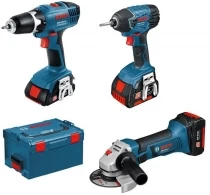 Set de instrumente  Bosch GWS 18V-LI + GDR 18V-LI +GSR 18 V-Li + L-BOXX, 0615990CL1 