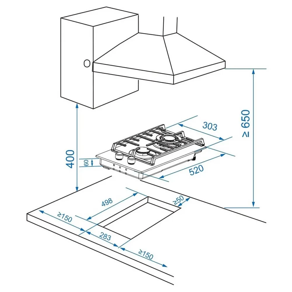 Plita cu gaz incorporabila Haier  HHX-G32CWLB photo 6