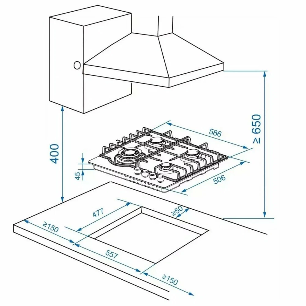 Встраиваемая  газовая панель Haier  HHX-G64RFVLB photo 8