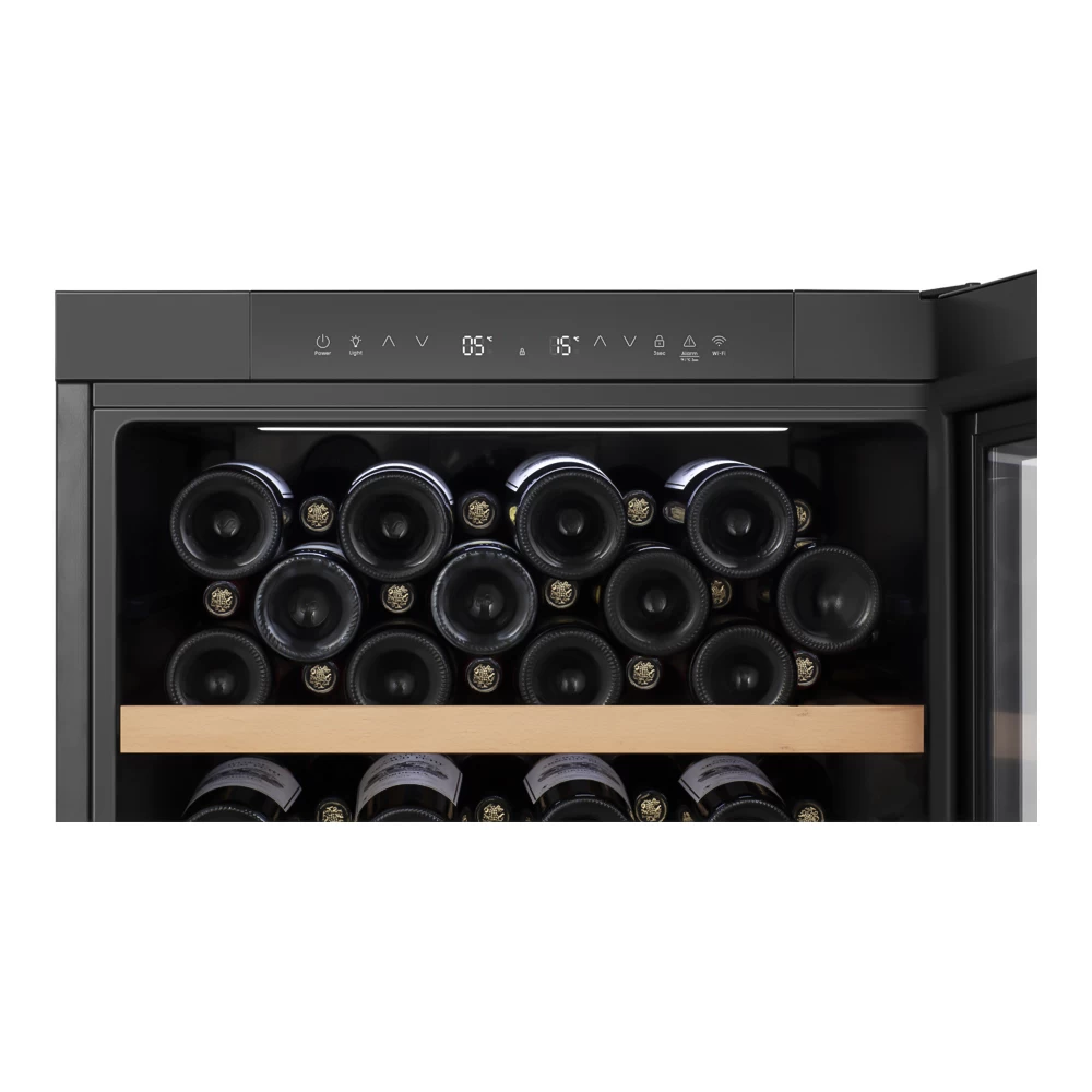 Frigider de vin Hisense RW3N230GELF / 108 sticle / 126.2 cm / F / Negru photo 3