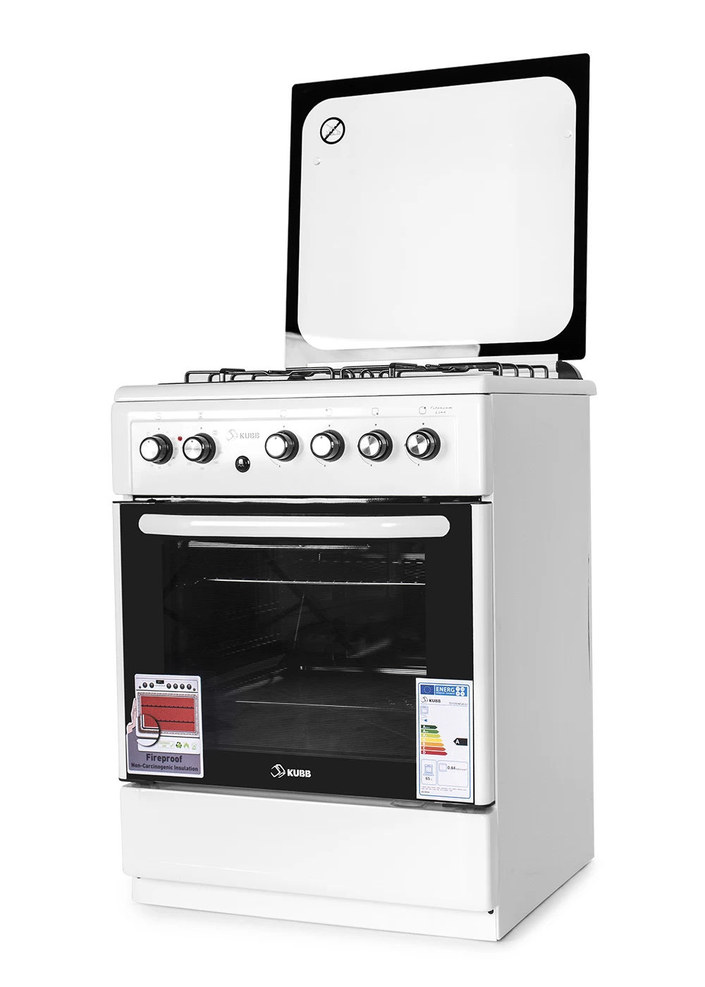Газовая плита KUBB TD7201MGALt / 4 конфорок / 60 см / Белый photo 3