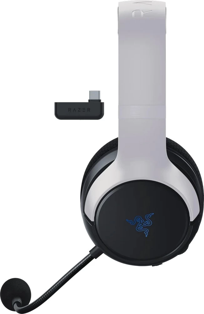 Наушники Razer Kaira for PlayStation Белый-черный Беспроводные / Игровой / Белый-черный photo 4