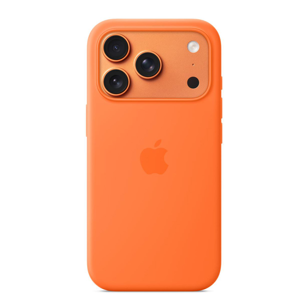 Husa Apple iPhone 17 Pro Silicone Case with MagSafe, Orange (MGFE4ZMA) photo 1 Husa Apple iPhone 17 Pro Silicone Case with MagSafe, Orange (MGFE4ZMA) photo 1