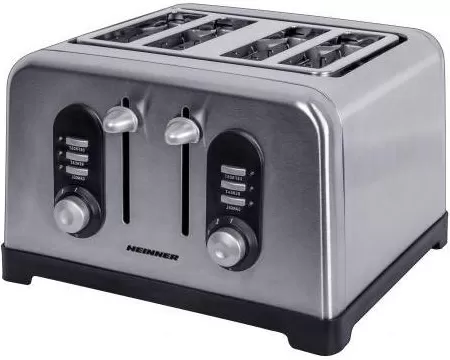 Тостер Heinner HTP-BK1400XMC, 4 тоста, 1600 Вт, Серебристый photo 1