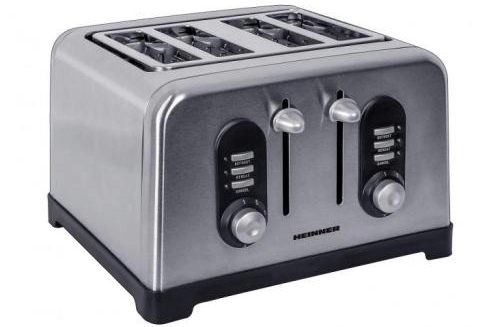 Тостер Heinner HTP-BK1400XMC, 4 тоста, 1600 Вт, Серебристый photo 2