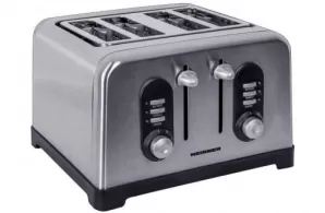 Тостер Heinner HTP-BK1400XMC, 4 тоста, 1600 Вт, Серебристый thumbnav 2