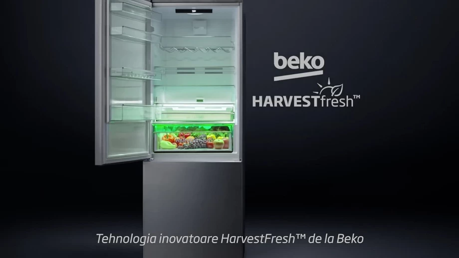 Холодильник двухдверный Beko RCNA406E40ZMN / 362 л / 203 см / E / Серый photo 5