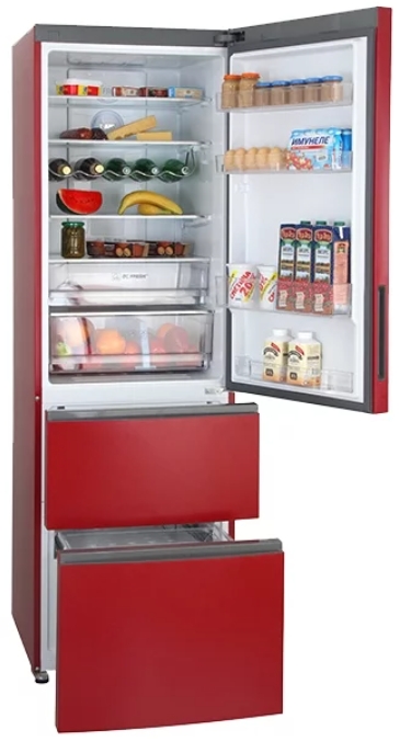 Frigider cu doua usi Haier A2F635CRMV / 356 l / 190.5 cm / A+ / Rosu photo 4