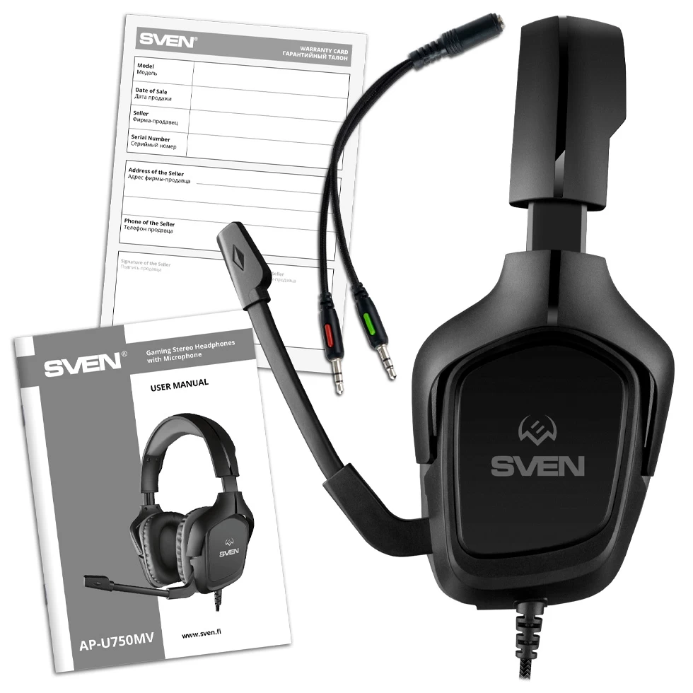 Наушники Sven AP U750MV Black Проводные / Игровой / Black photo 5