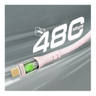 Cablu USB-C - USB-C Promate TRANSLINE-CC.PINK thumbnav 2