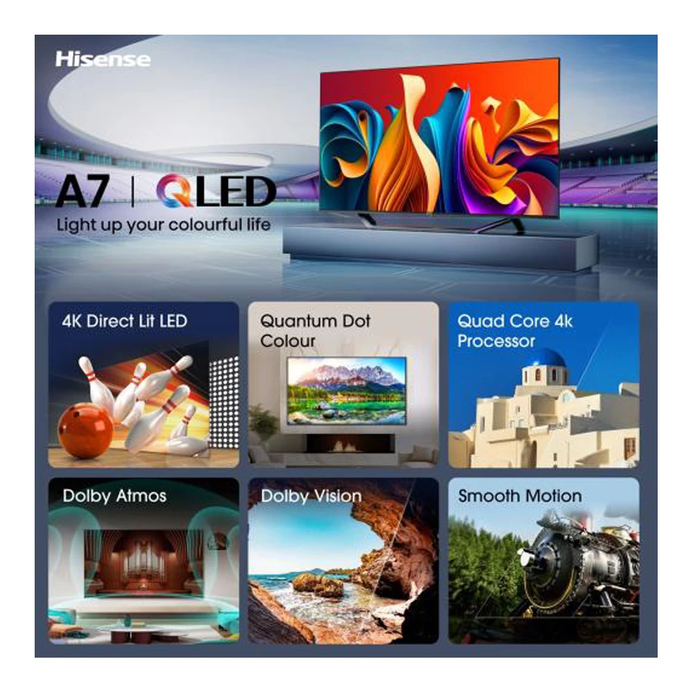 Телевизор Hisense 50A7NQ / 50" / QLED / 4K UHD photo 6