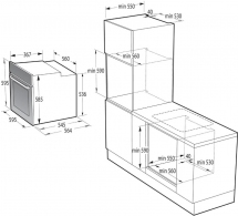 Cuptor electric incorporabil Hisense BSA65334PG, 77 l, A, Negru thumbnav 3