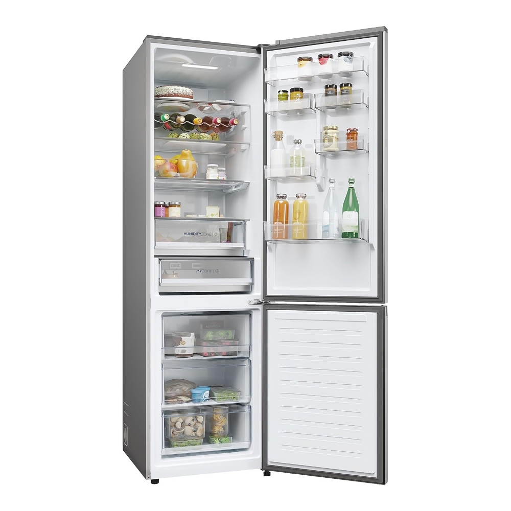 Frigider cu doua usi Haier HDPW5620CNPK / 406 l / 205 cm / C / Gri photo 2