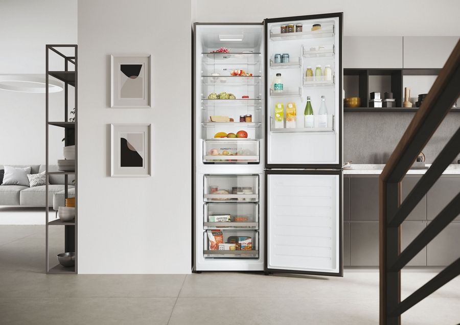 Frigider cu doua usi Haier HDW1620CNPK / 341 l / 200 cm / C / Gri photo 3