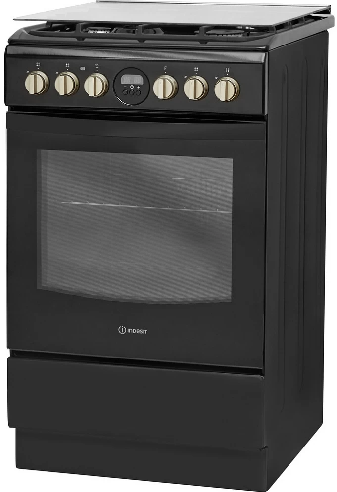 Газовая плита Indesit IS5G8CHB/PO / 4 конфорок / 50 см / Черный photo 4