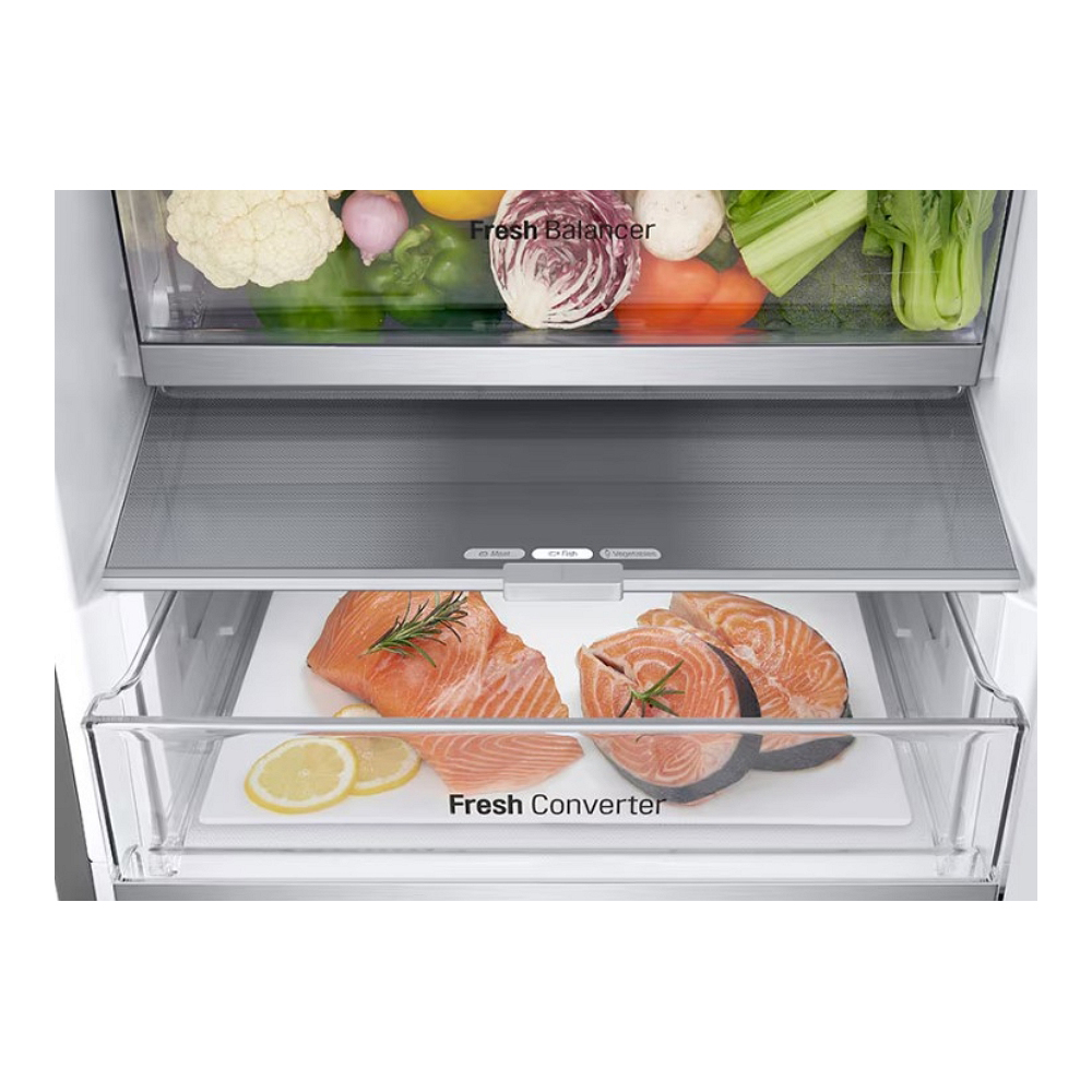 Frigider cu doua usi LG GBV7270CPY / 387 l / 203 cm / C / Gri photo 7