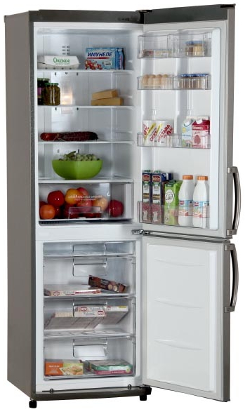 Frigider cu doua usi LG GAB409ULQA / 303 l / 190 cm / A / Gri photo 2