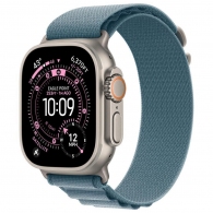 Ceas inteligent Apple Watch Ultra 3 GPS + Cellular 49mm Natural Titanium Case with Light Blue Alpine Loop - Medium thumbnav 1