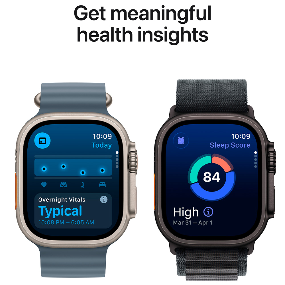 Ceas inteligent Apple Watch Ultra 3 GPS + Cellular 49mm Natural Titanium Case with Light Blue Alpine Loop - Small photo 6