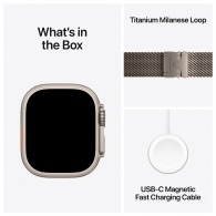 Ceas inteligent Apple Watch Ultra 3 GPS + Cellular 49mm Natural Titanium Case with Light Blue Alpine Loop - Small thumbnav 7