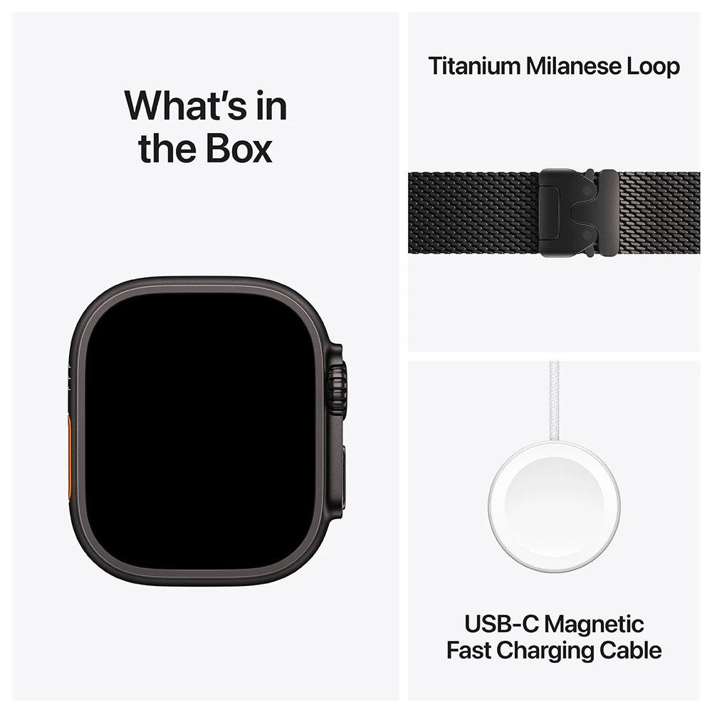 Смарт часы Apple Watch Ultra 3 GPS + Cellular 49mm Black Titanium Case with Black Titanium Milanese Loop - Small photo 7