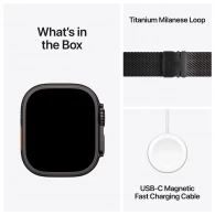 Смарт часы Apple Watch Ultra 3 GPS + Cellular 49mm Black Titanium Case with Black Titanium Milanese Loop - Small thumbnav 7