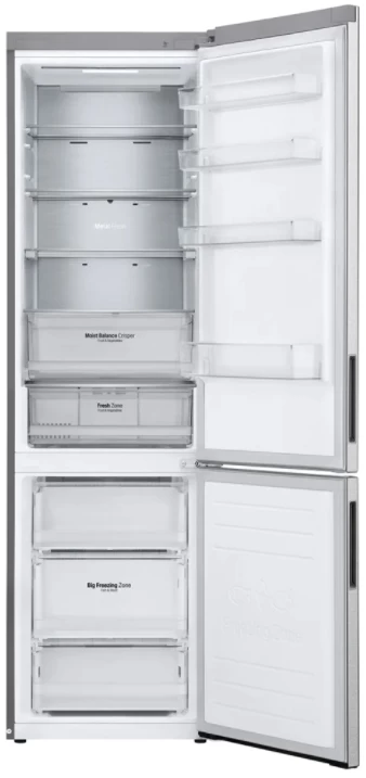 Frigider cu doua usi LG GAB509CAQM / 384 l / 203 cm / A++ / Gri photo 2