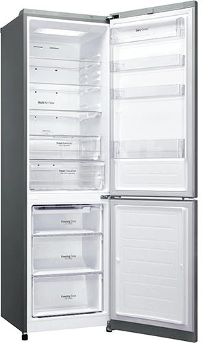 Frigider cu doua usi LG GAB499SMQZ / 360 l / 200 cm / A++ / Inox photo 8