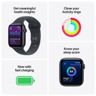 Ceas inteligent Apple Watch SE 3 GPS 44mm Midnight Aluminium Case with Midnight Sport Band - M/L thumbnav 3