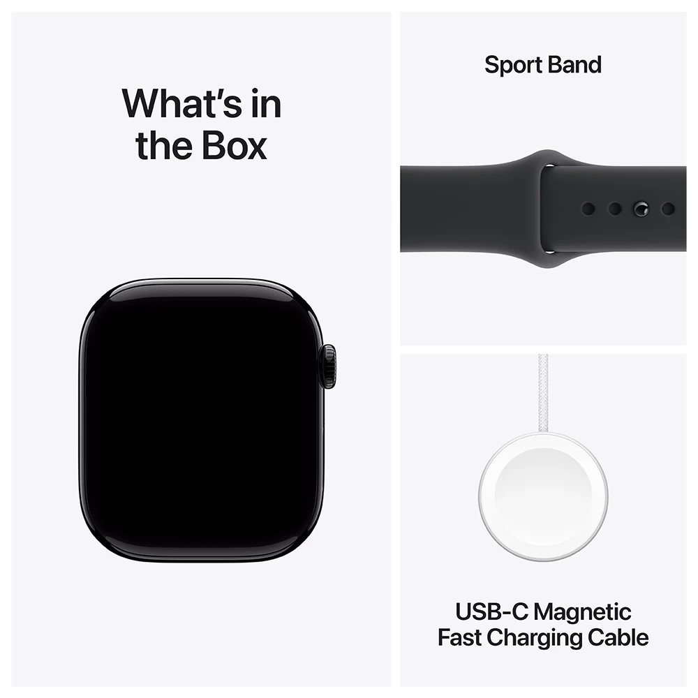Смарт часы Apple Watch Series 11 GPS 42mm Jet Black Aluminium Case with Black Sport Band - S/M photo 8