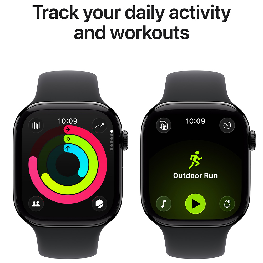Смарт часы Apple Watch Series 11 GPS 42mm Jet Black Aluminium Case with Black Sport Band - M/L photo 4