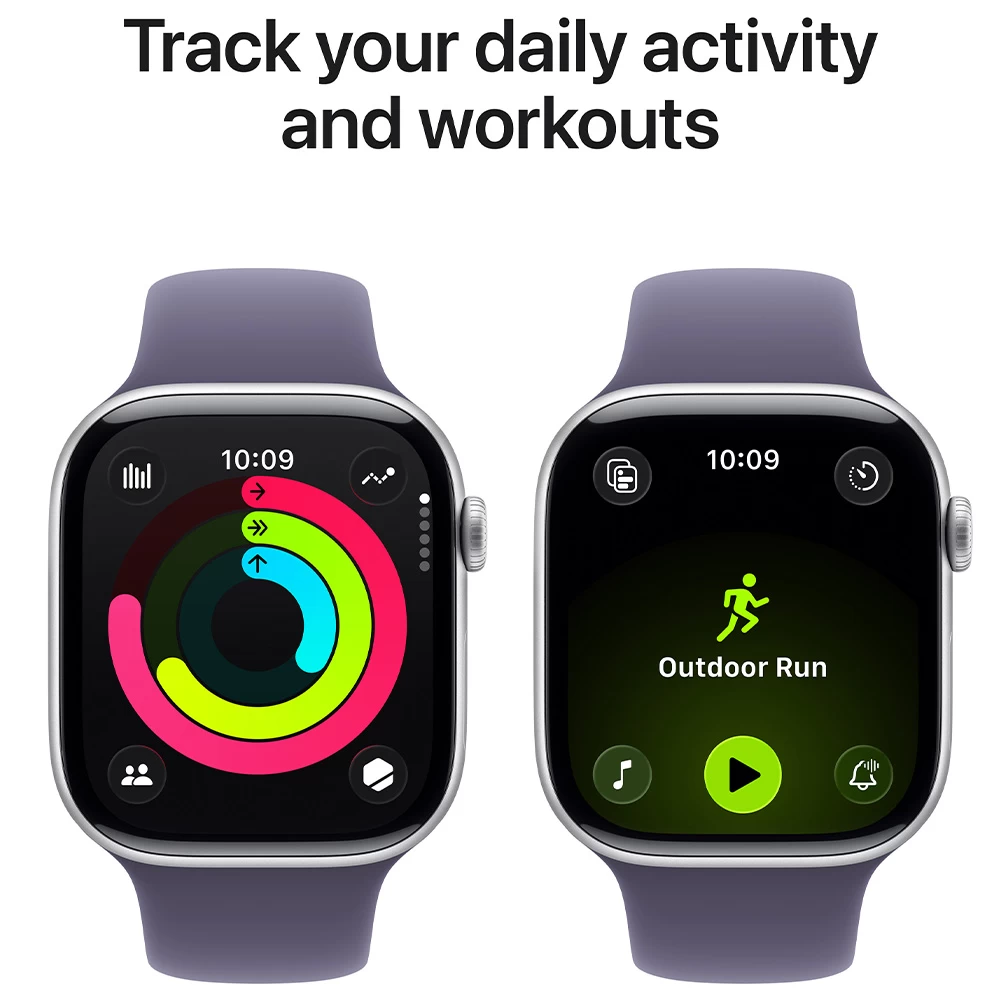 Ceas inteligent Apple Watch Series 11 GPS 46mm Silver Aluminium Case with Purple Fog Sport Band - M/L photo 4