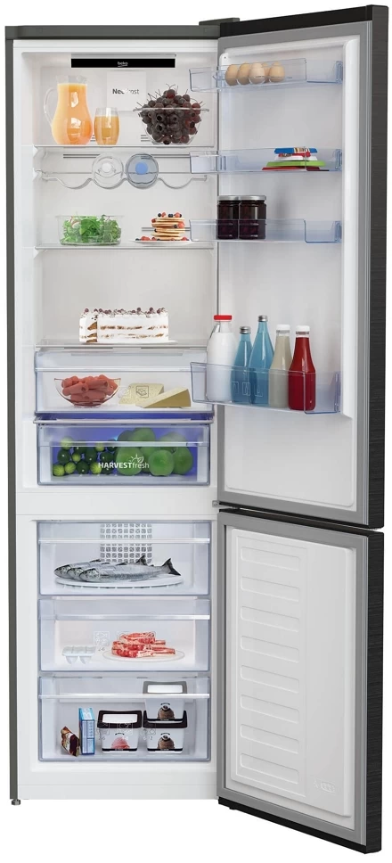 Холодильник двухдверный Beko RCNA406E40ZXBRN / 362 л / 202.5 см / E / Нержавеющая сталь photo 4