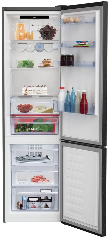 Холодильник двухдверный Beko RCNA406E40ZXBRN / 362 л / 202.5 см / E / Нержавеющая сталь photo 5