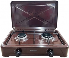 Плита настольная газовая Femas Femas2maro, 2 конфорок, Коричневый 