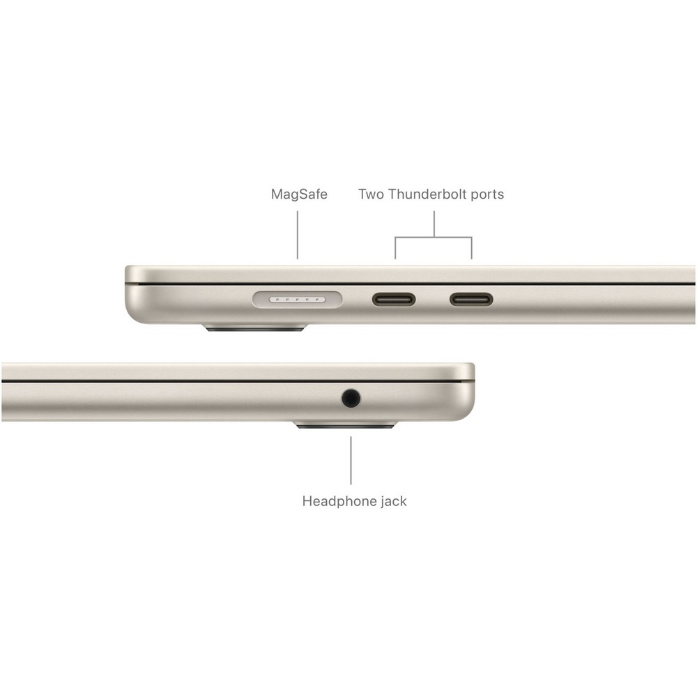 Laptop Apple Ultrabook MacBook Air 15.3 2024 15.3” / 16 GB / 512 GB / M3 / M3 / Auriu cu sur photo 5