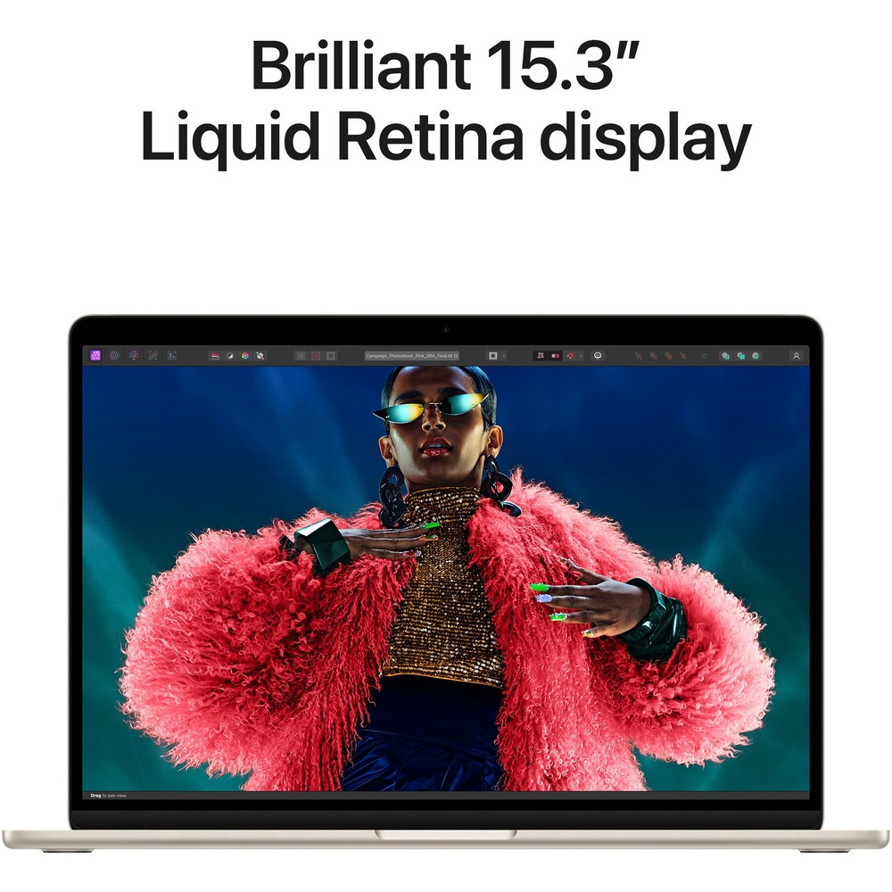 Laptop Apple Ultrabook MacBook Air 15.3 2024 15.3” / 16 GB / 512 GB / M3 / M3 / Auriu cu sur photo 6