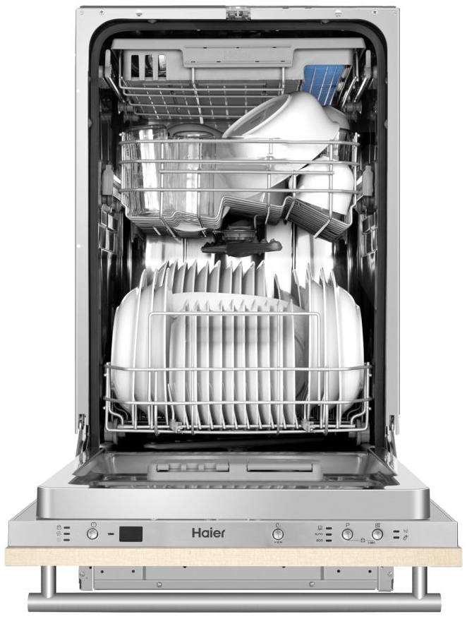Посудомоечная машина встраиваемая Haier  DW10-198BT2RU Серебристый /10 Комплектов /Узкая photo 4