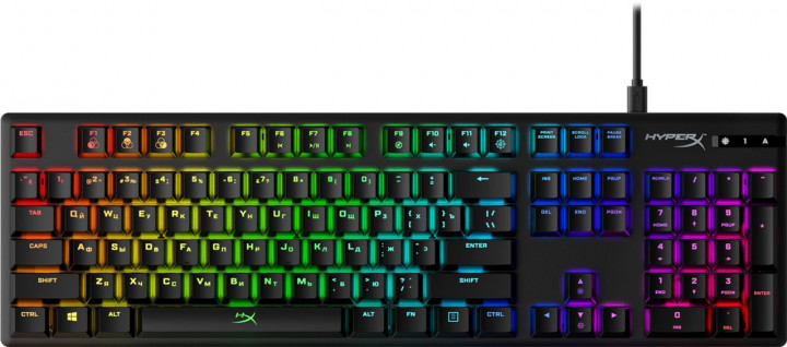 Клавиатура проводная HyperX Alloy Origins Black (HX-KB6RDX-RU)HyperX Red keys / Механическая photo 1 Клавиатура проводная HyperX Alloy Origins Black (HX-KB6RDX-RU)HyperX Red keys / Механическая photo 1