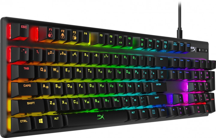 Клавиатура проводная  HyperX Alloy Origins Black (HX-KB6RDX-RU)HyperX Red keys / Механическая photo 3