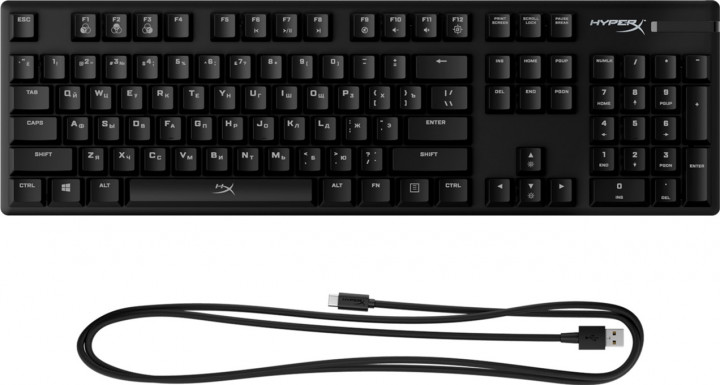 Клавиатура проводная  HyperX Alloy Origins Black (HX-KB6RDX-RU)HyperX Red keys / Механическая photo 5