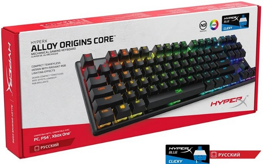 Клавиатура проводная  HyperX Origins Core RGB, HXKB7BLXRU / Механическая photo 3