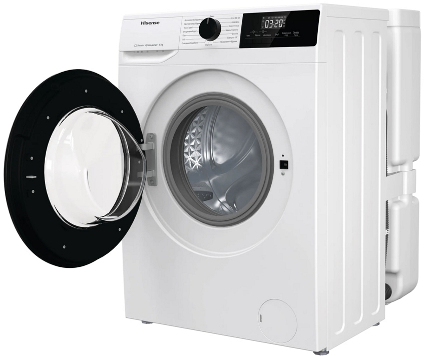 Стиральная машина Hisense WFQP6012VMIRV 6 кг / 1200 об/мин / C / Белый photo 1 Стиральная машина Hisense WFQP6012VMIRV 6 кг / 1200 об/мин / C / Белый photo 1