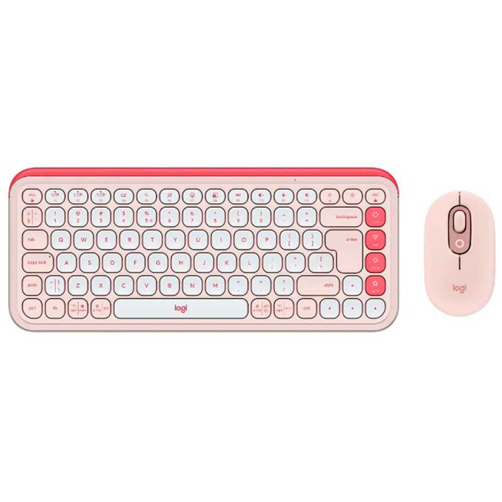 Tastatura + mouse fara fir Logitech POP ICON COMBO ROSE (920-013142) / Membrana photo 1